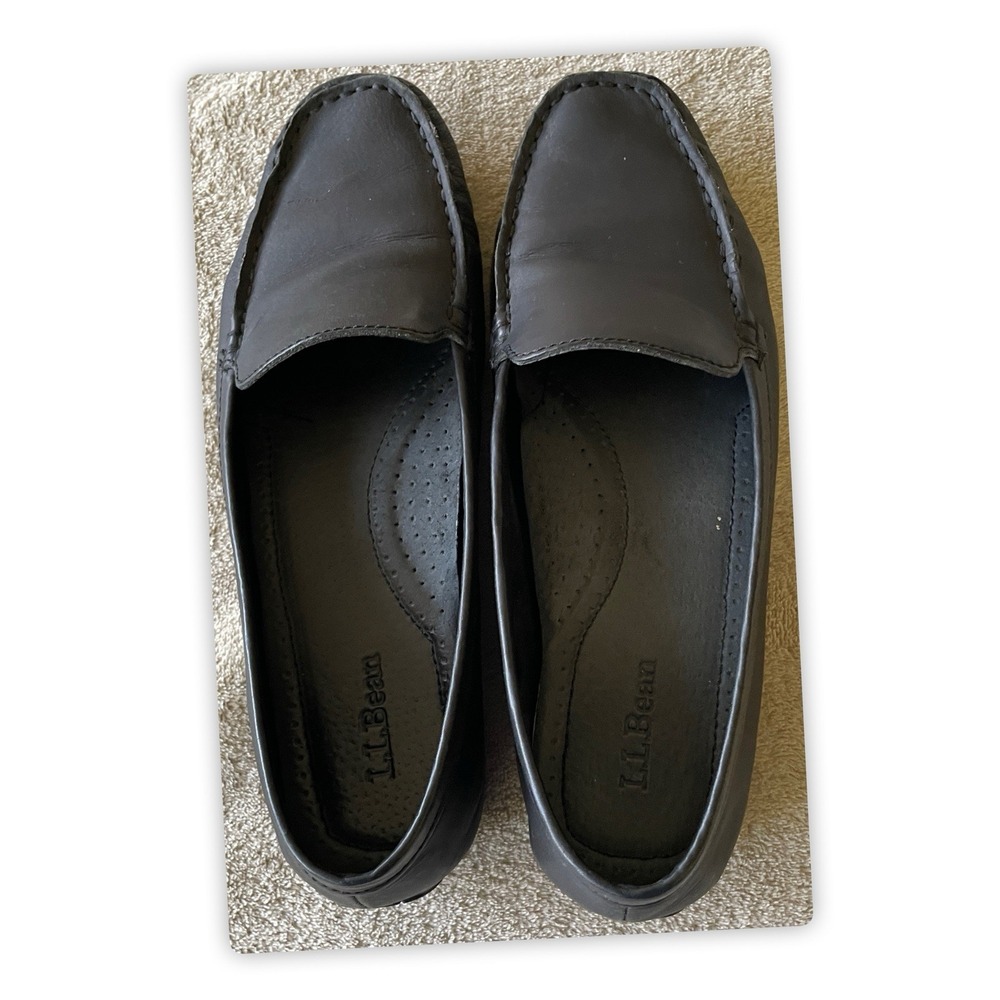 Y2K LL Bean Black Women's Moccasins OKMP2  Size 7